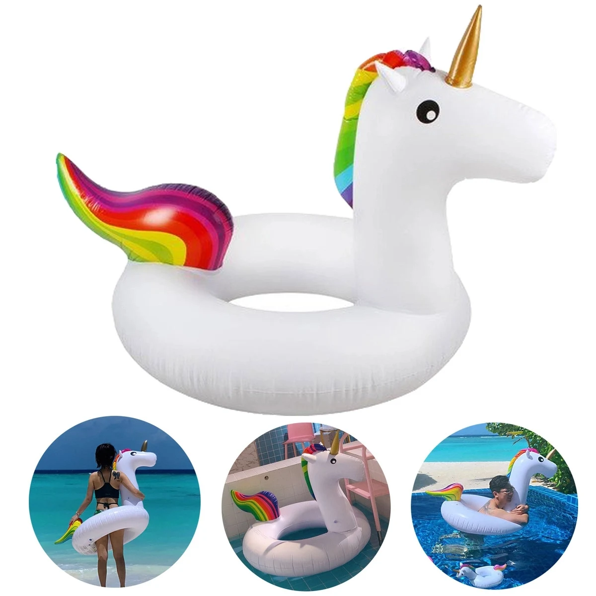 Unicorn Shape Inflatable Swim Ring 1
