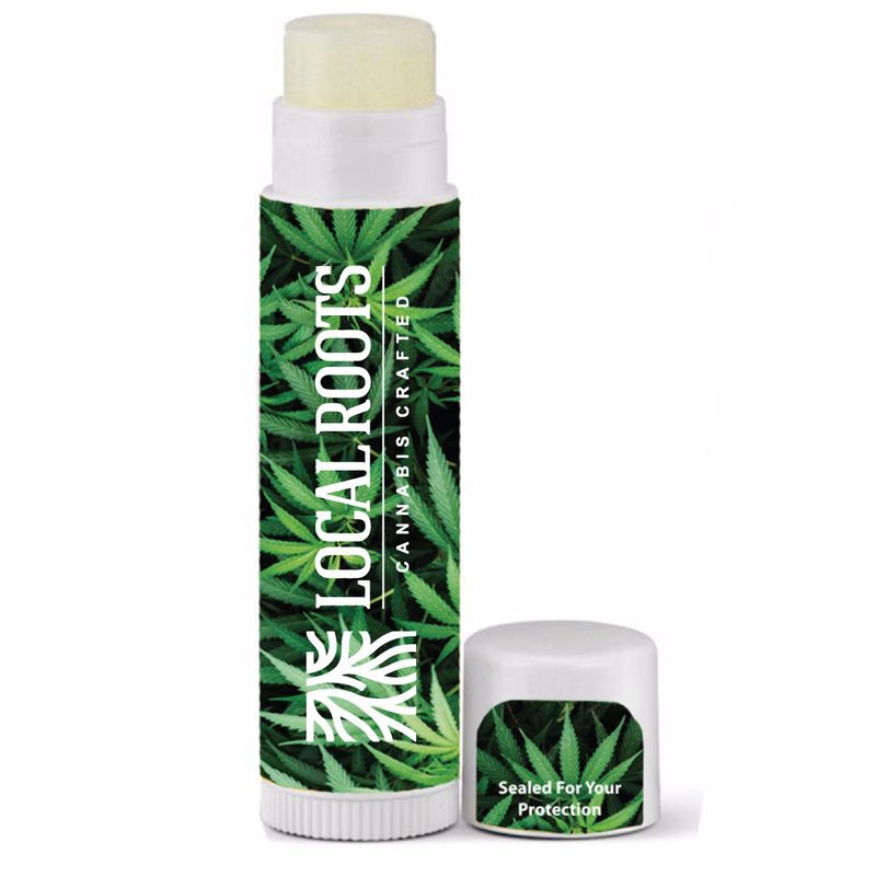 Natural Beeswax Lip Balm - Cannabis Design