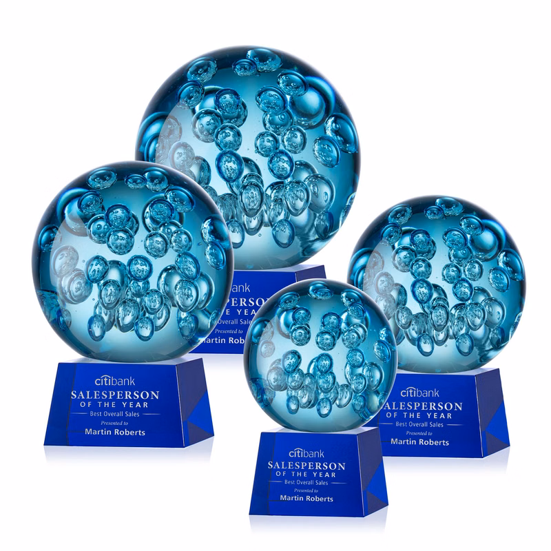 Addison Award on Robson Base - Blue