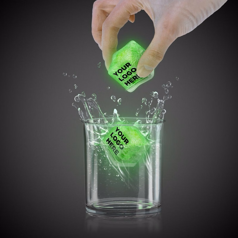 Green Light Up Premium LitedIce Brand Ice Cube(Digi Print)