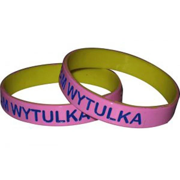 1/4 Inch Dual Layer Customized Silicone Wristband 1