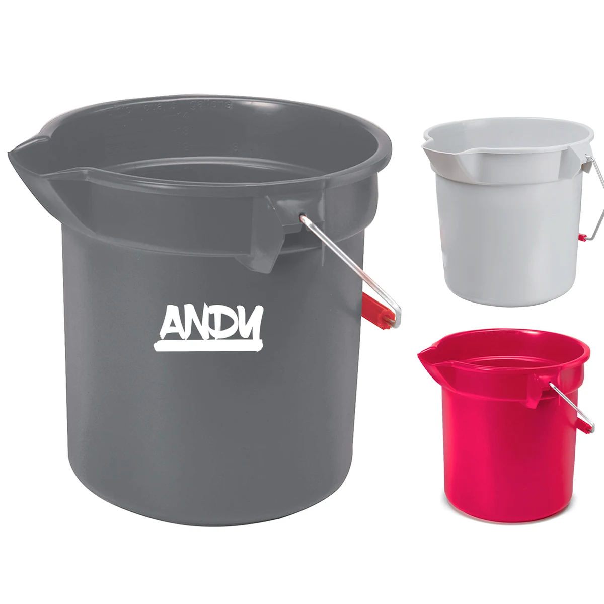 Graduated Plastic Round Bucket 1