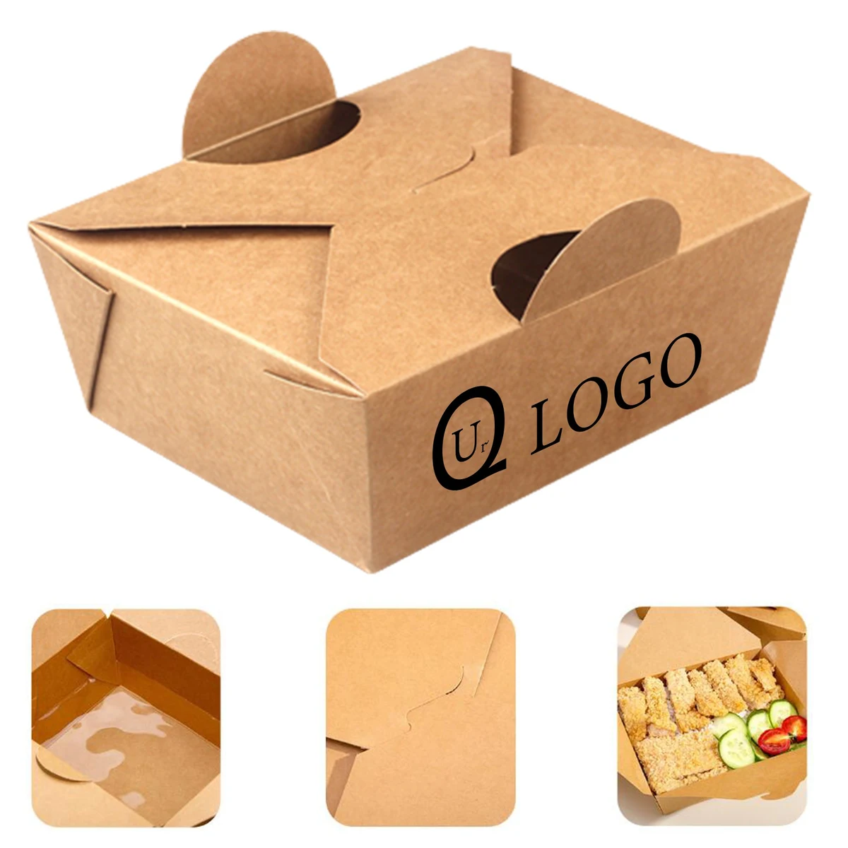 Disposable Kraft Meal Food Boxes 1
