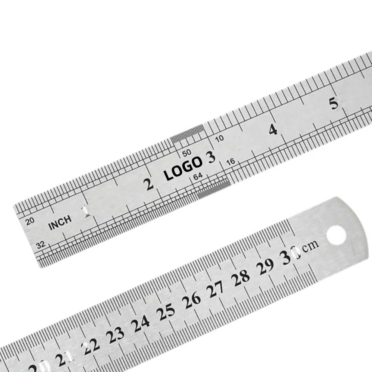 8" 20CM Two-Sided Steel Ruler Measuring Tool 1