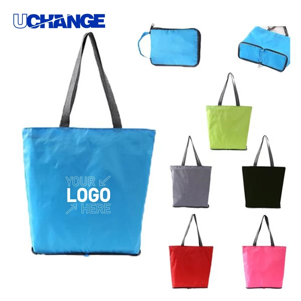 Folding Shopping Bag Tote for Groceries, custom tote bag with logo imprint 1
