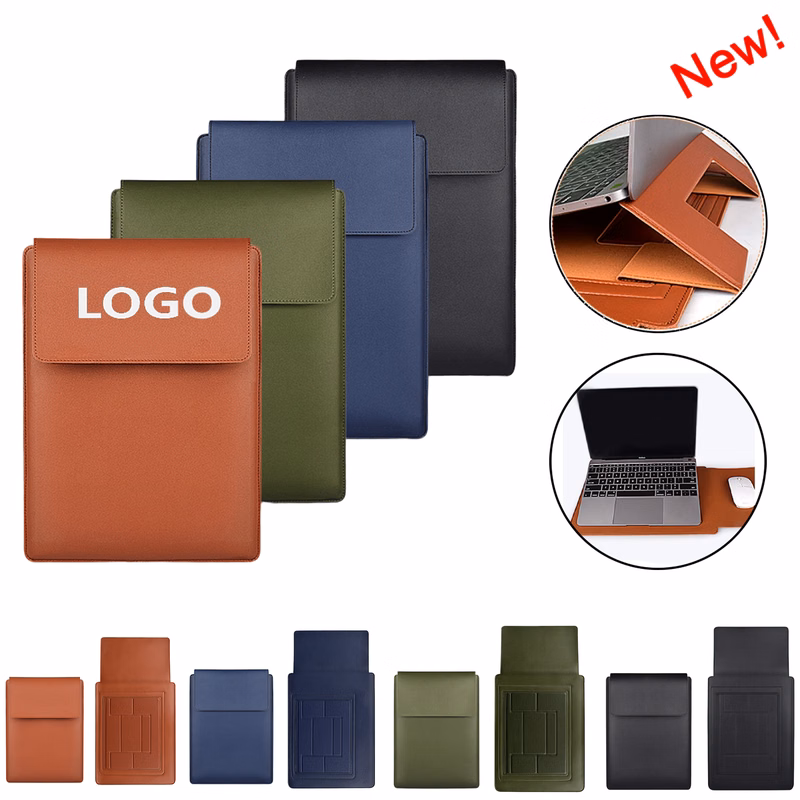 PU Leather Laptop Sleeve Case With Stand Function