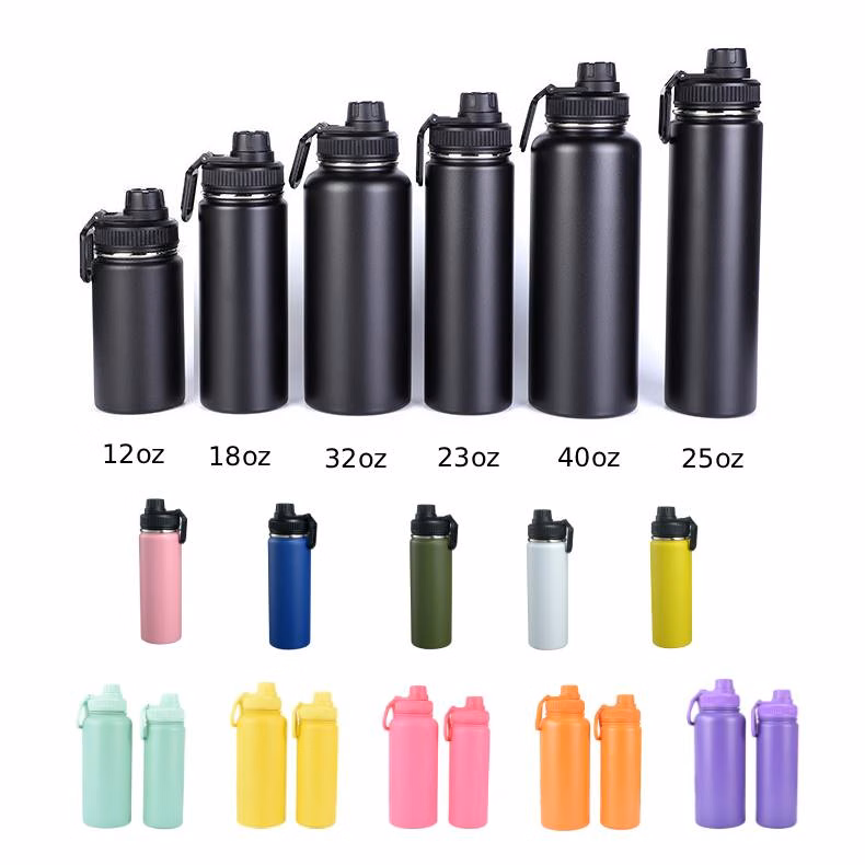 12 oz Stainless Steel Water Bottle W/ Easy Carry Loop Handle