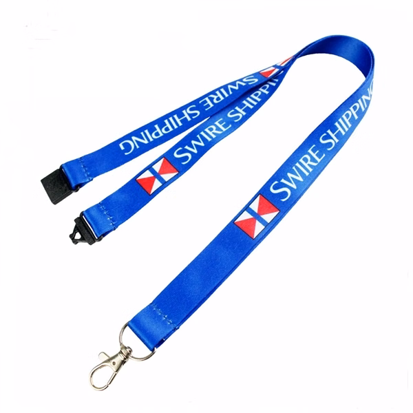 Custom 3/4" Polyester Neck Breakaway Lanyard with Lobster Clip — Safety ID Strap