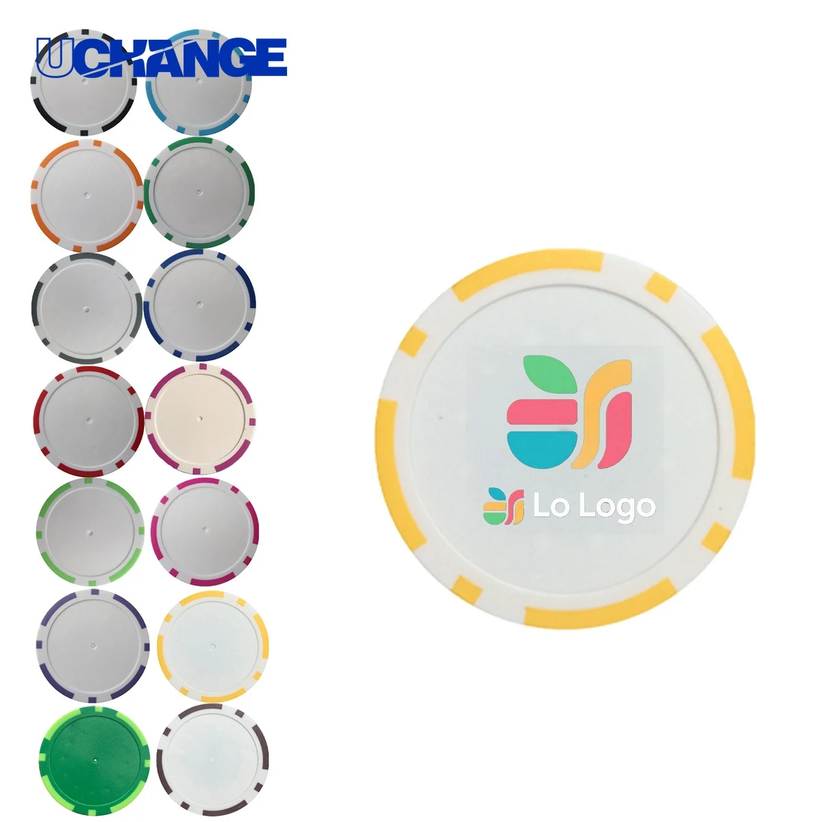 Blank Striped Poker Chip for Customization 1