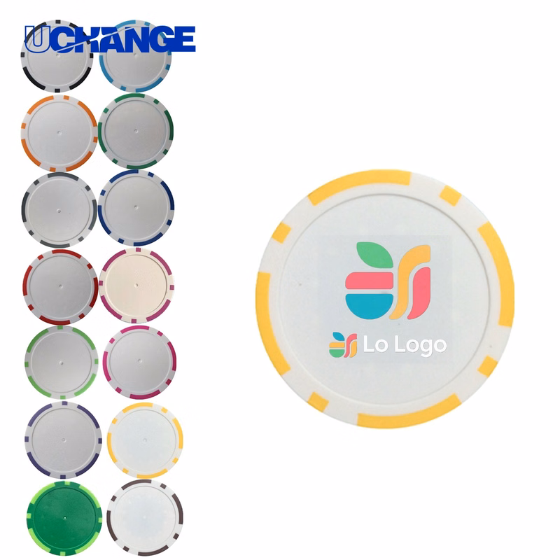 Blank Striped Poker Chip for Customization