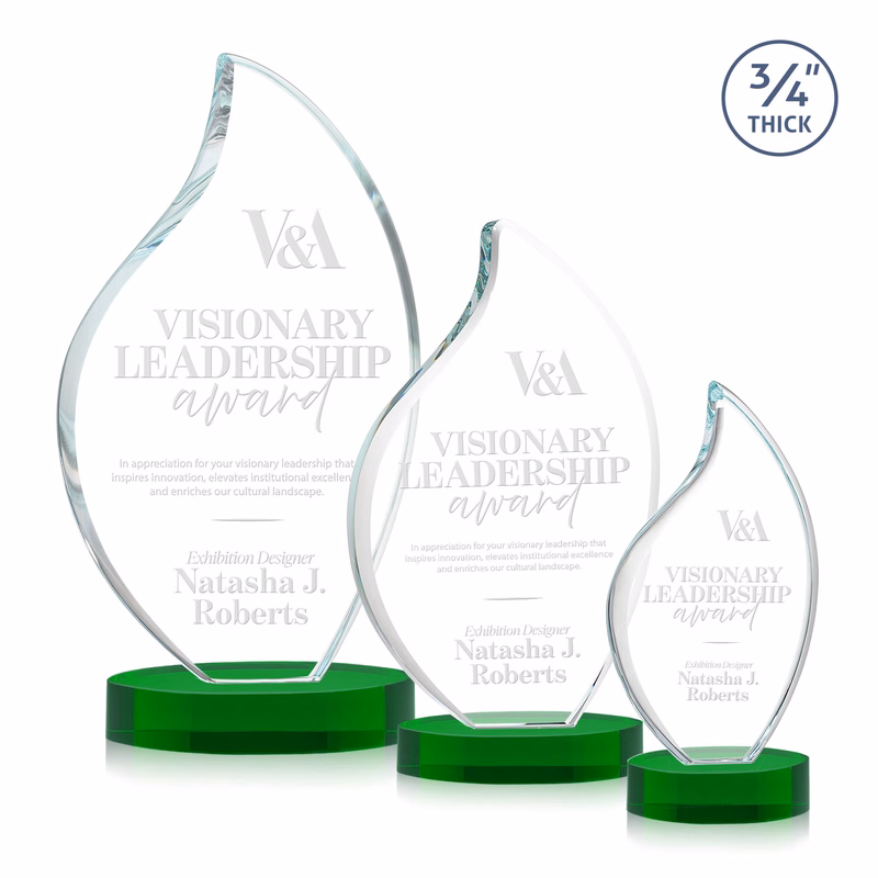 Odessy Flame Award on Alberton Base - Green