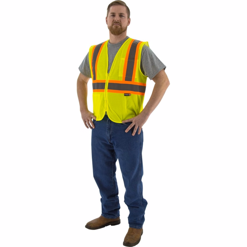 Majestic  Hi-Viz Mesh Vest with DOT Striping, ANSI 2