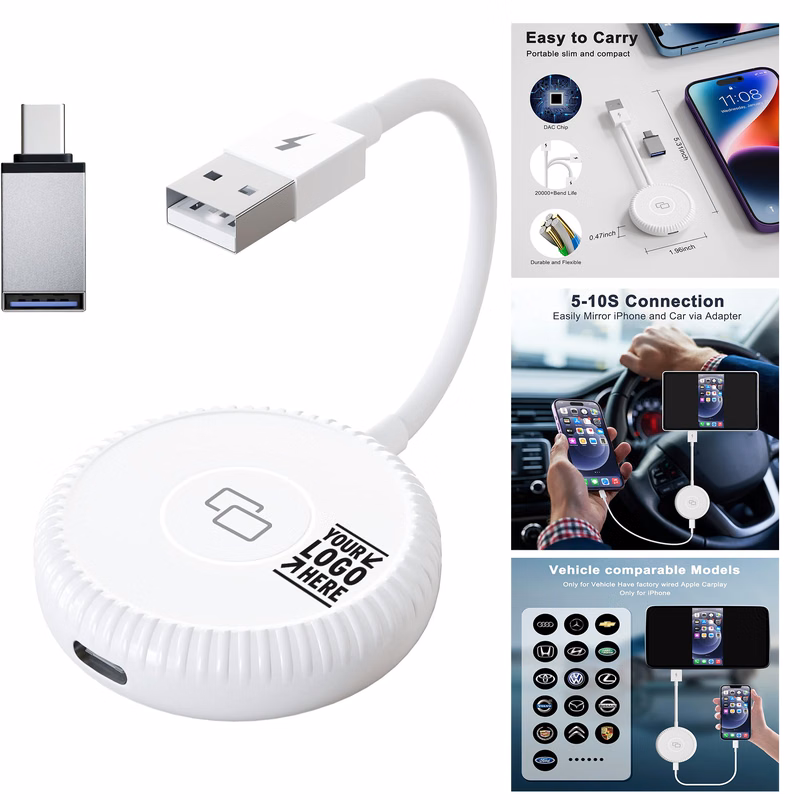 Apple iPhone iPad Enhanced CarPlay Adapter Car Screen Mirroring Device