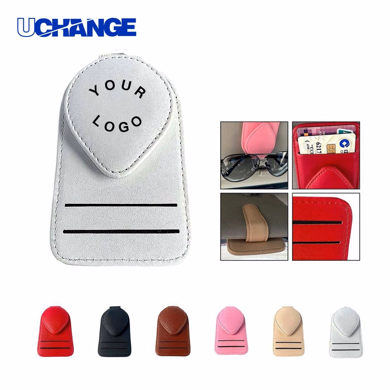 PU Leather Car Visor Sunglass Holder Organizer