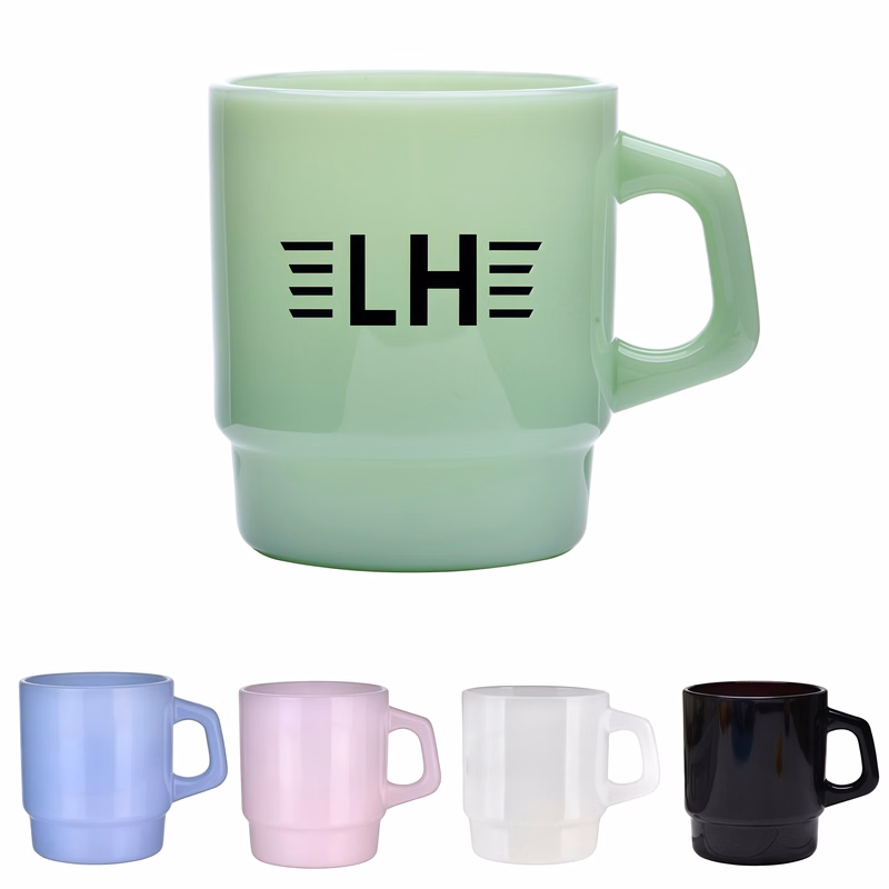 Custom Stackable Jade Glass Coffee Mug