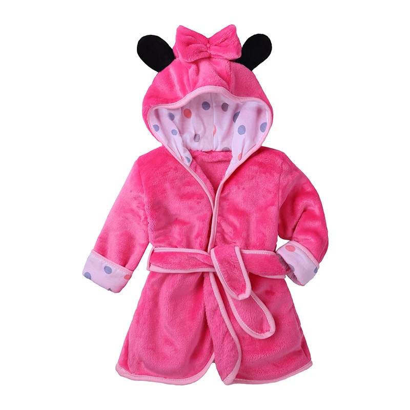 Baby Animal Bathrobe with Tie Closure 1