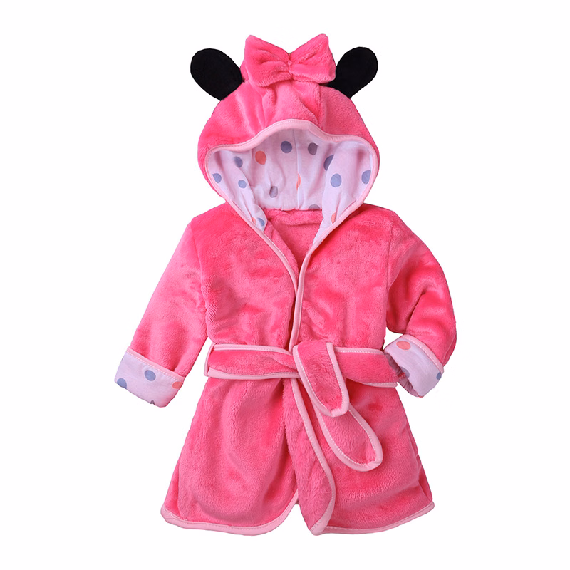 Baby Animal Bathrobe with Tie Closure