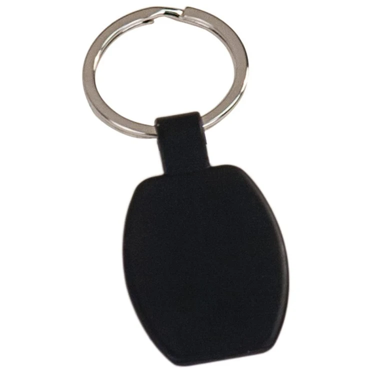 Black Laser Engraved Metal Key Tag 1