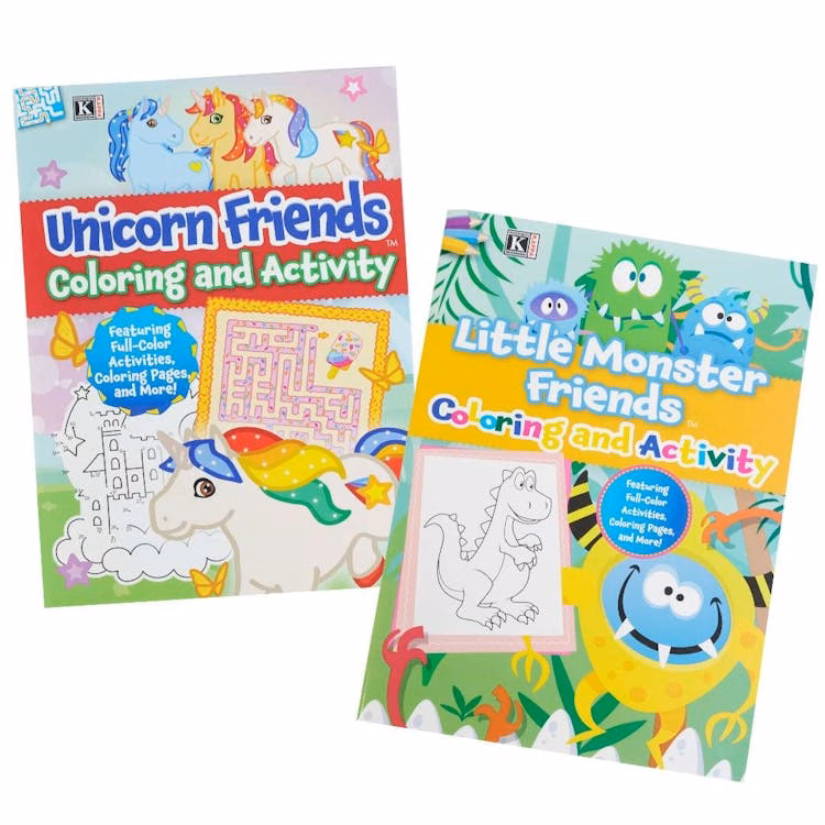 Unicorn and Little Monsters Coloring Books Assorted - 32 Pages