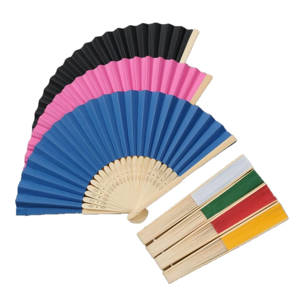 Custom Laser Engraved Bamboo Paper Fan 1