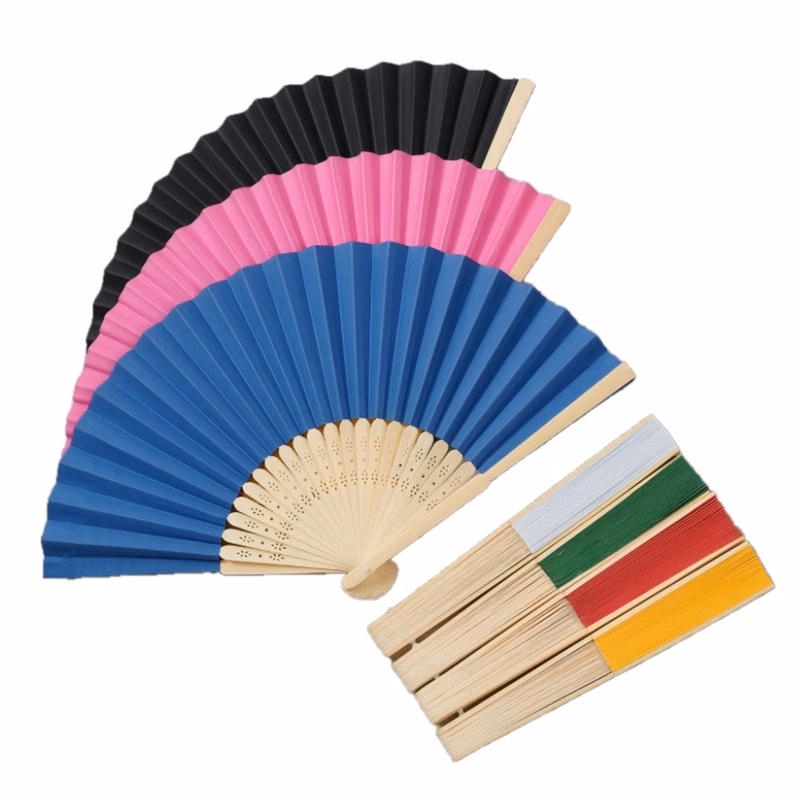 Custom Laser Engraved Bamboo Paper Fan