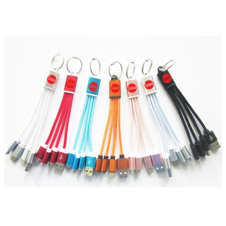 MOQ 100 4-In-1 Keychain Charging Cable 1