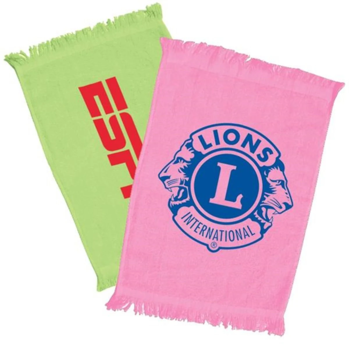 Velour Towel w/ Custom Logo & Fringed Ends 11" X 18" Towels 1