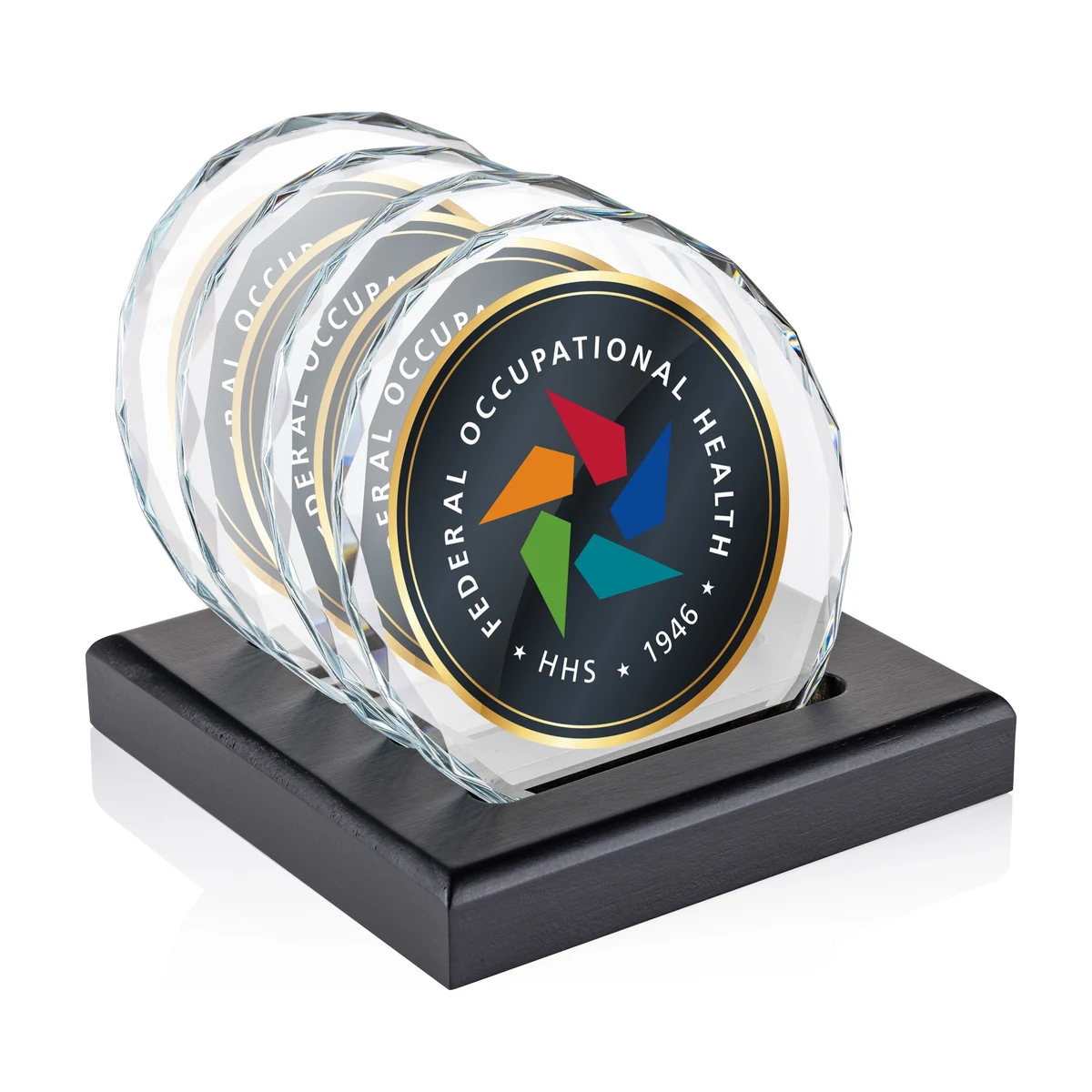 Porterfield VividPrint™ Coasters - Set of 4 on Black 1