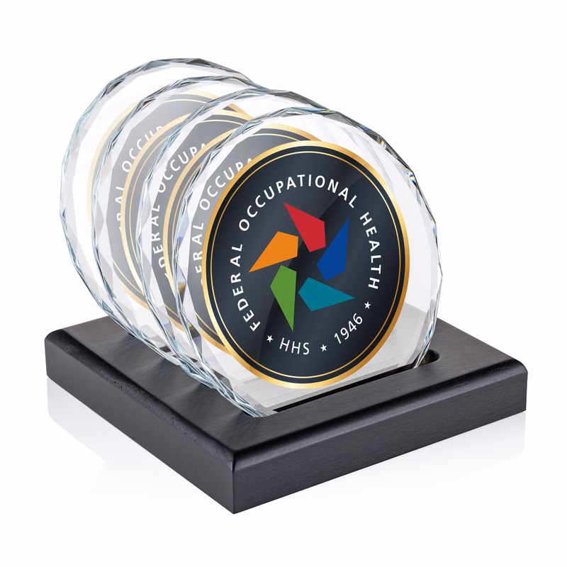 Porterfield VividPrint™ Coasters - Set of 4 on Black