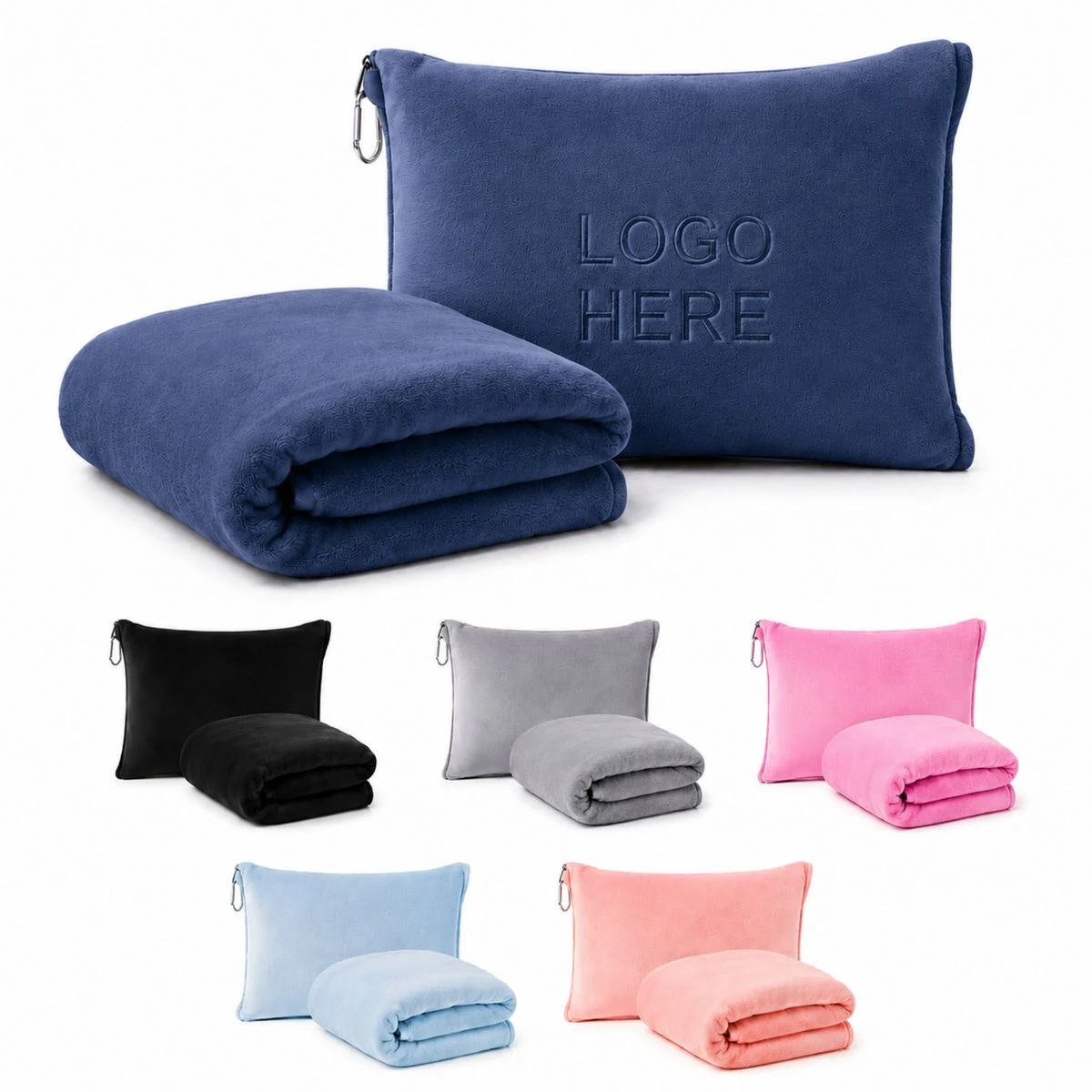 Fleece Blanket With Pillow Carry Bag 1