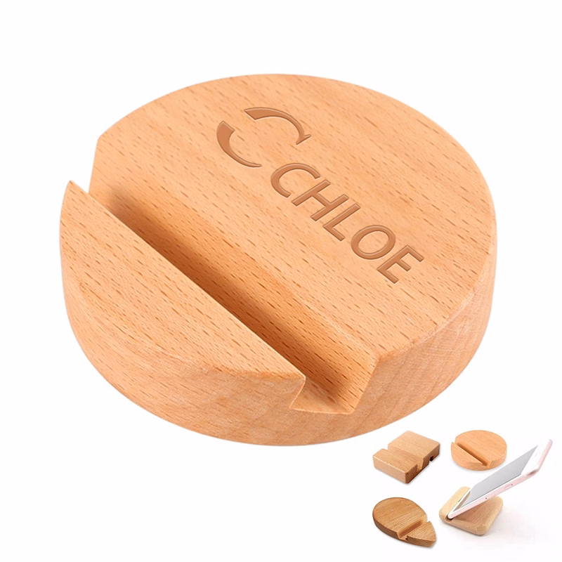 Wooden Round Phone Holder