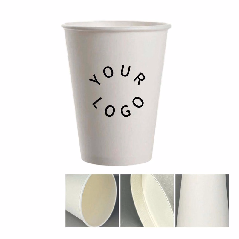 12 oz Leak Proof Paper Cups with Rolled Rim
