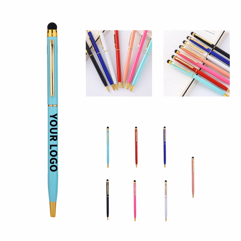 Plastic Pen With Touch Stylus Dual Function Writing Tool