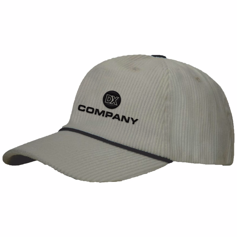 Premium Corduroy 5 Panel Cap - High, Medium, or Low Crown