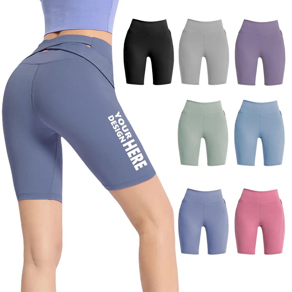 Women's High-Waist Compression Workout Shorts 1