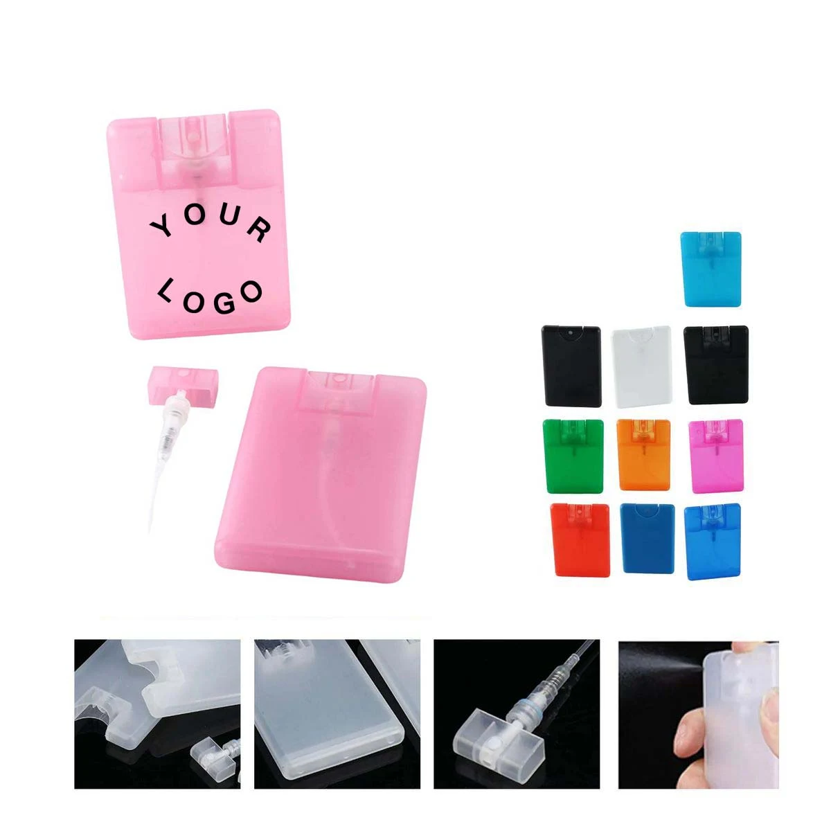 Pocket Sanitizer Spray Bottle Card Shape 1