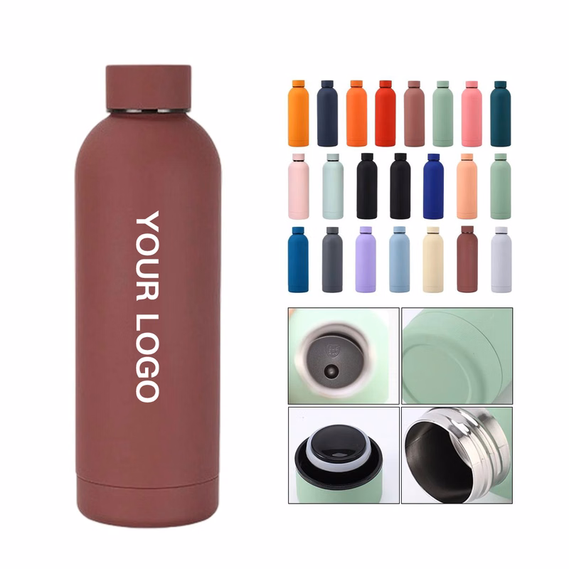 Double Wall Stainless Water Bottle with Straw Lid