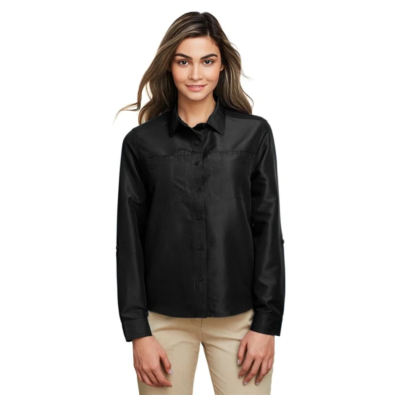 Harriton Ladies' Key West Long-Sleeve Performance Staff Shirt 1