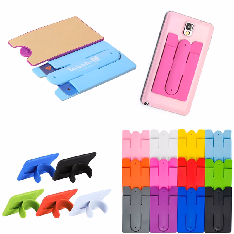 Silicone Kickstand Phone Card Wallet & Stand