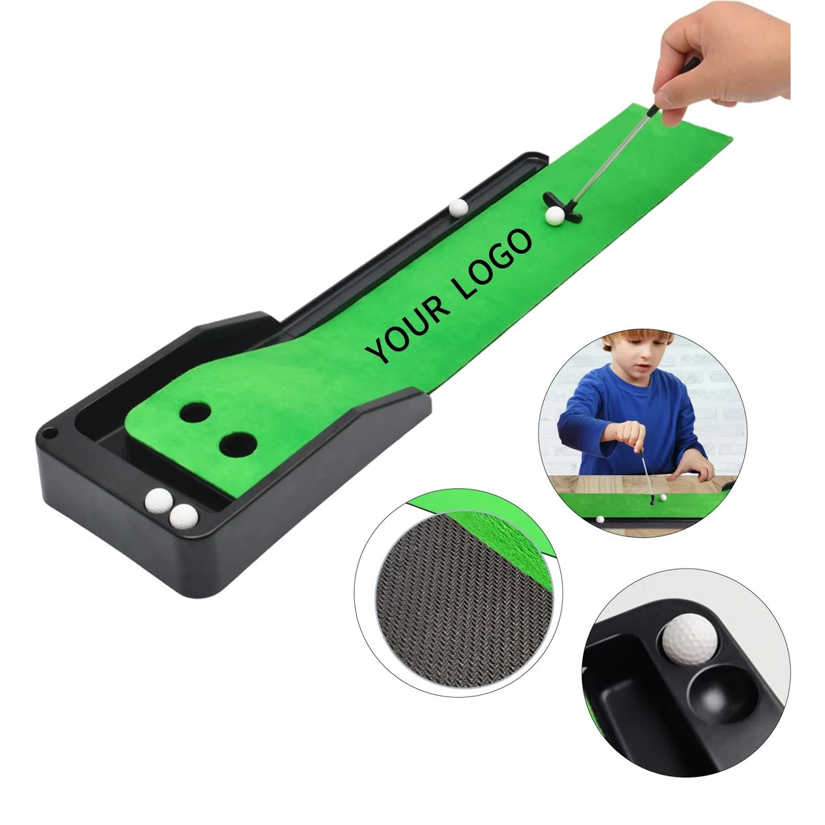 MOQ50 Desktop Golf Putting Practice Mat 1