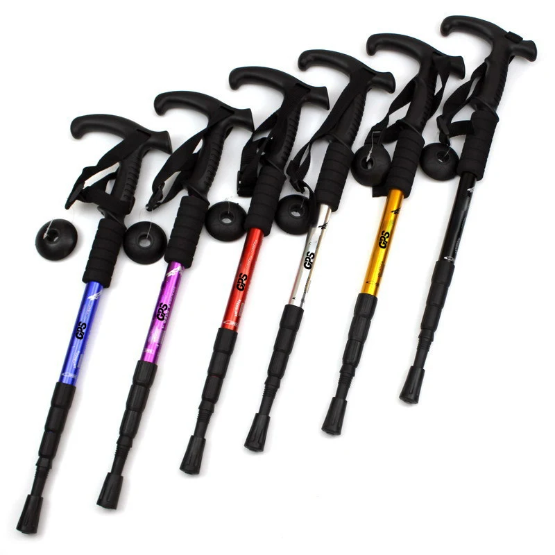 Adjustable Folding Trekking Pole with Comfortable T Handles 1