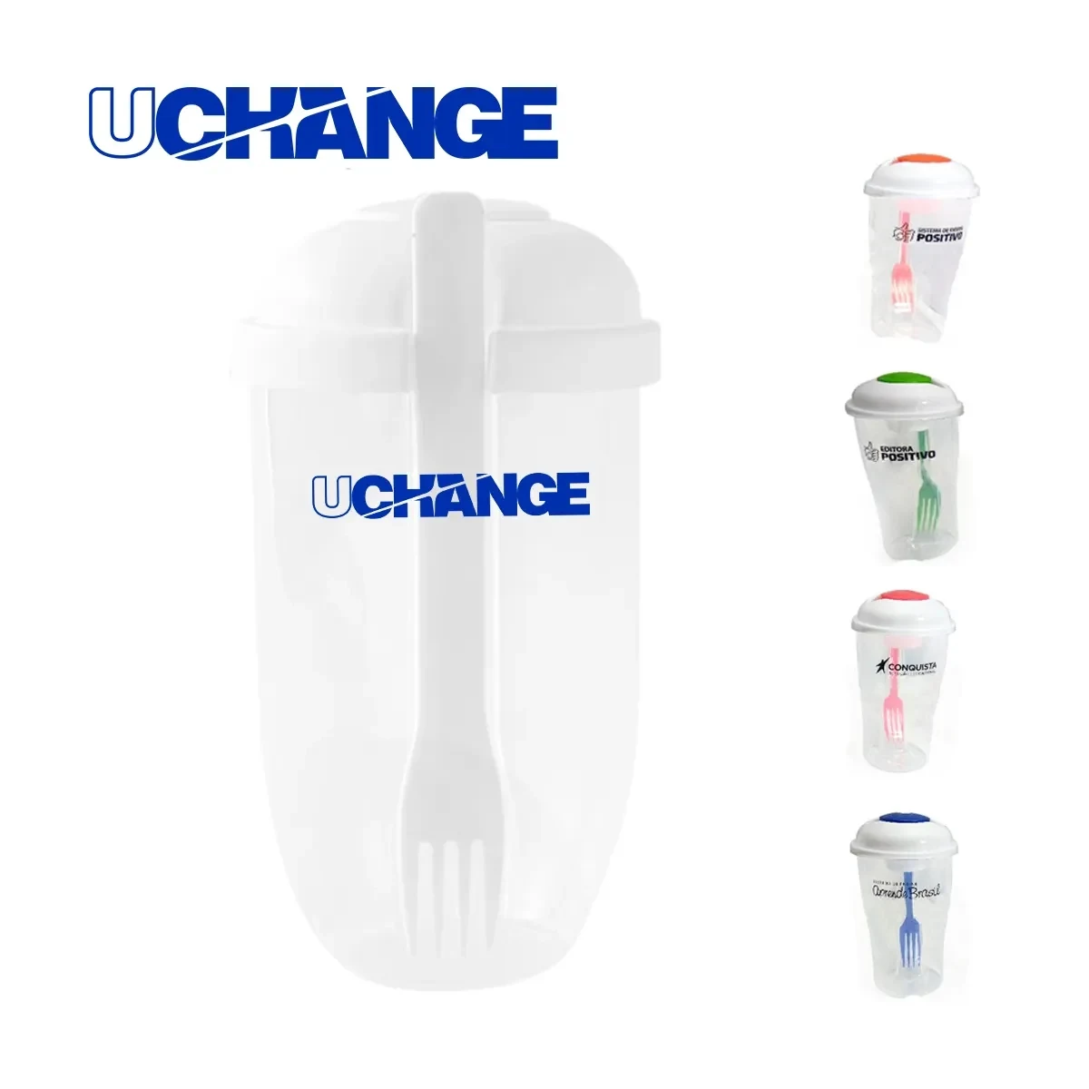 Salad To Go Cup With Fork Food Grade Plastic 1