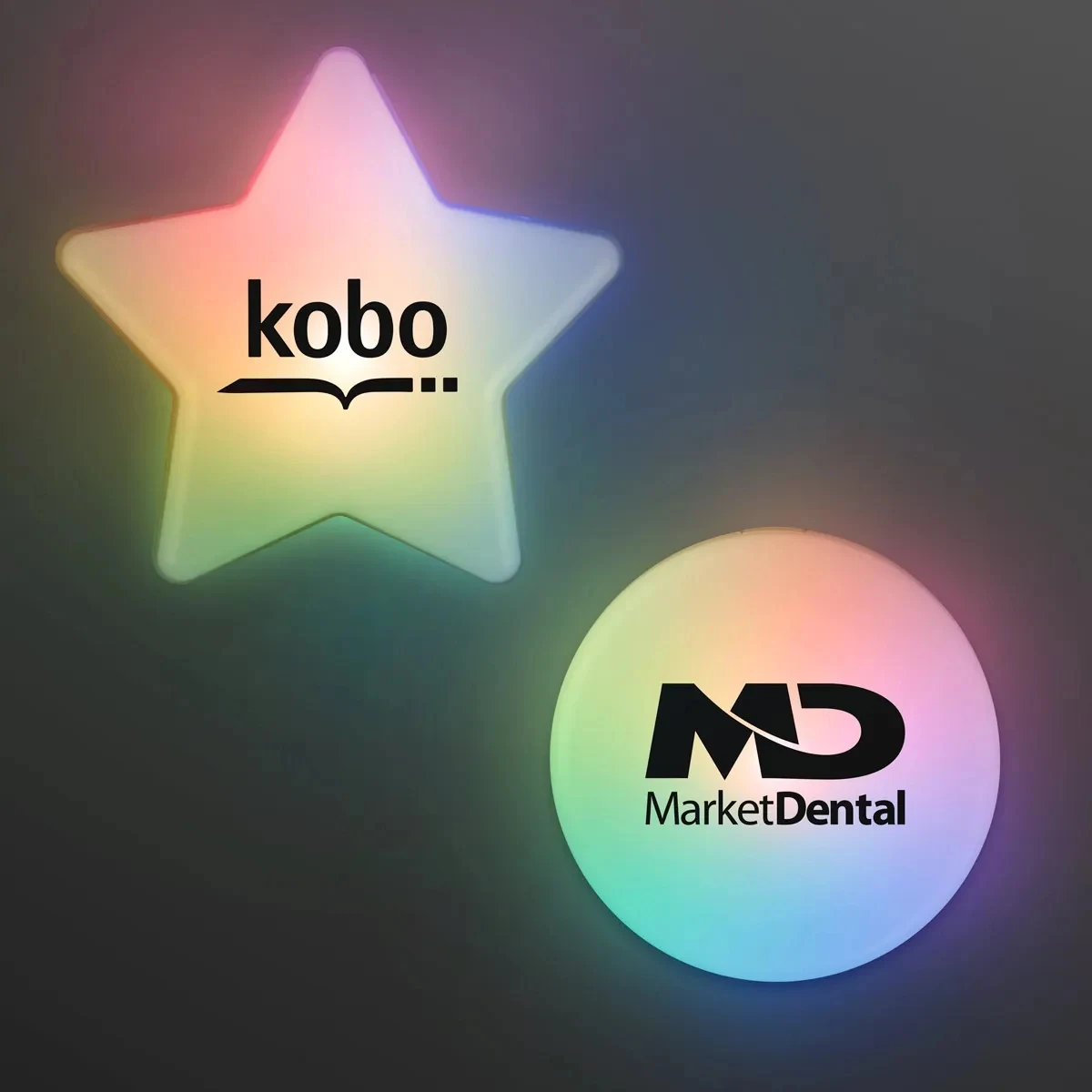 Multicolor LED Glow Clip-On Light Badges 1