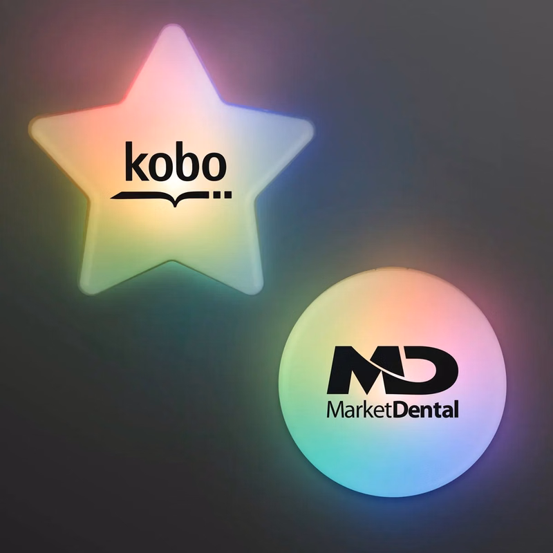 Multicolor LED Glow Clip-On Light Badges