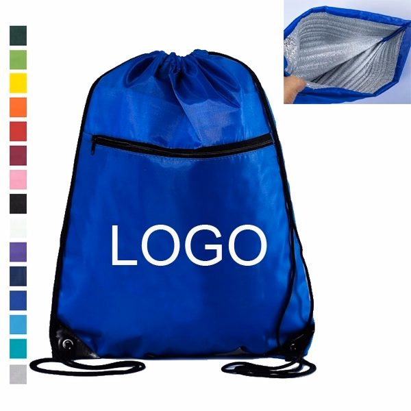 210d Polyester Drawstring Backpack Cooler
