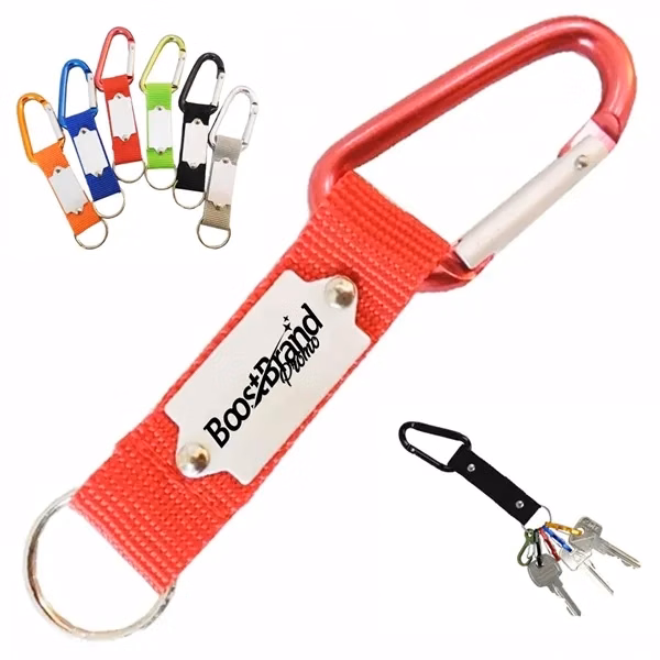 Custom Aluminum D-Ring Carabiner with Engraved Webbing — Adventure Sports Giveaway