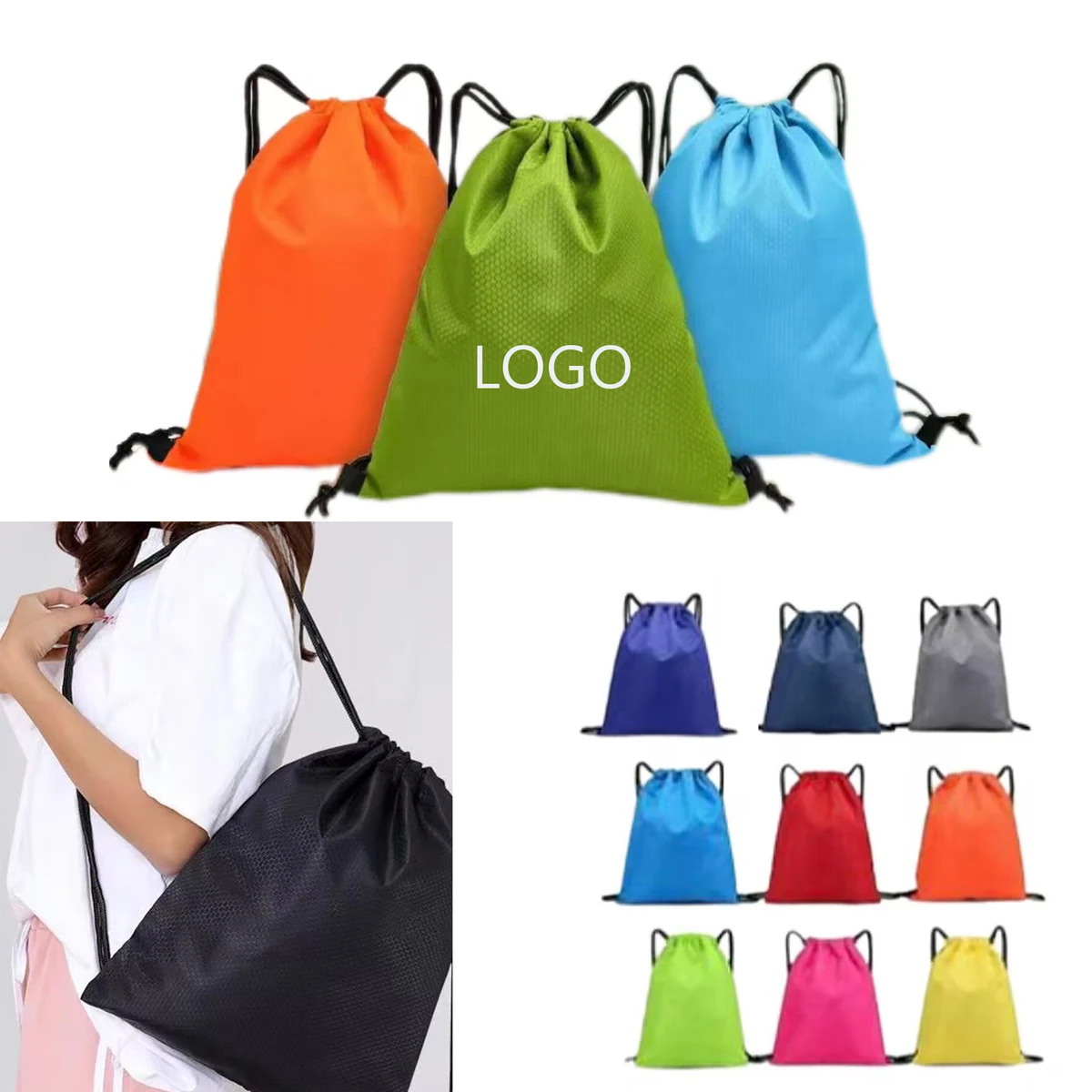 Football Drawstring Backpack 1