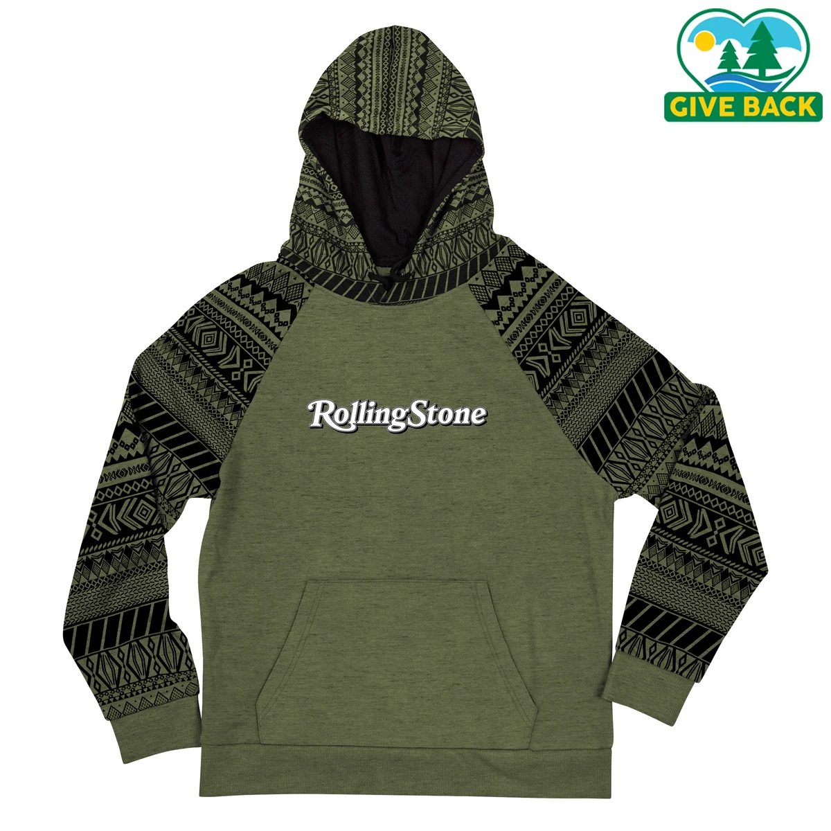 ACE Adult Pattern Blocked Cotton Hoodie 1