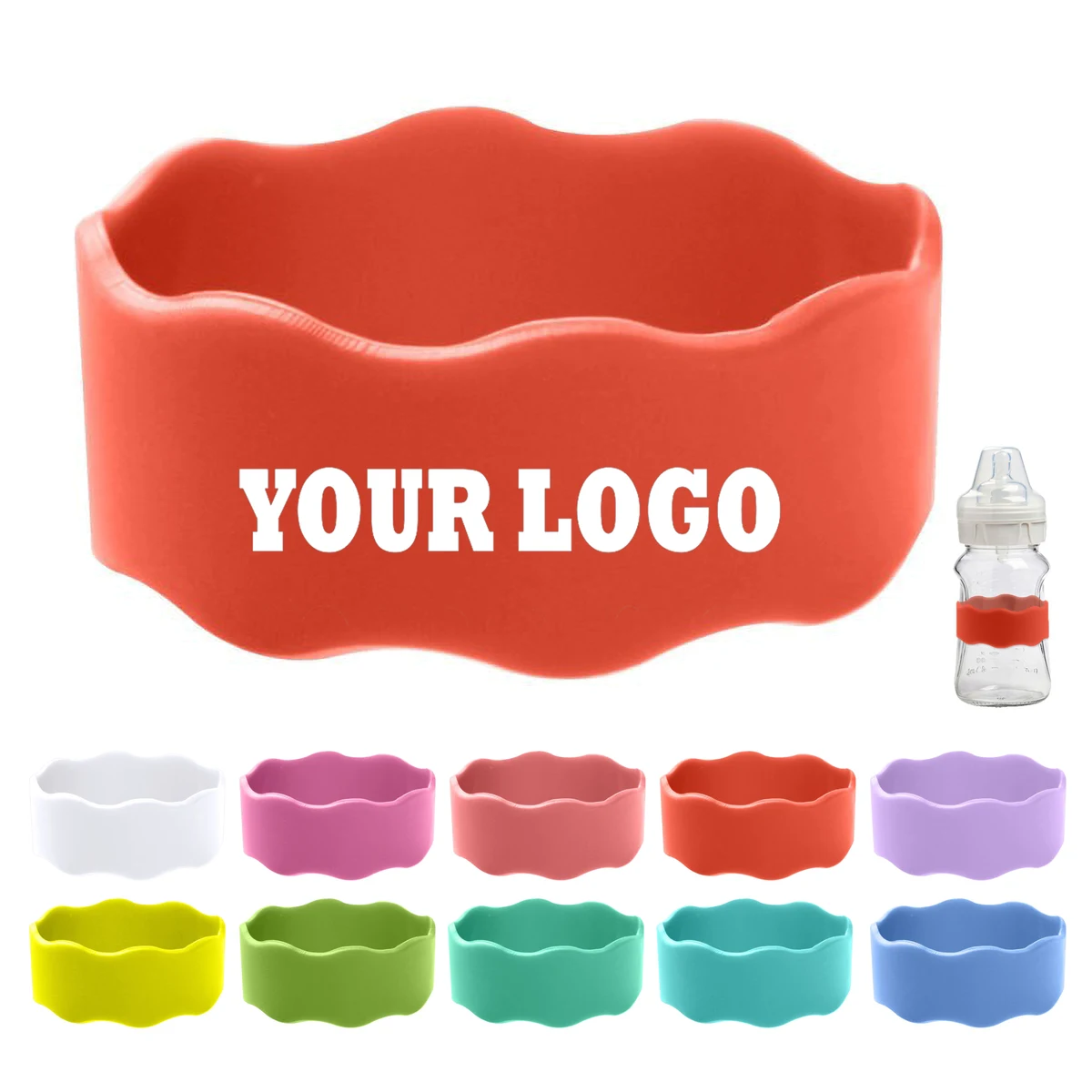 Silicone Baby Bottle Grip Sleeve 1