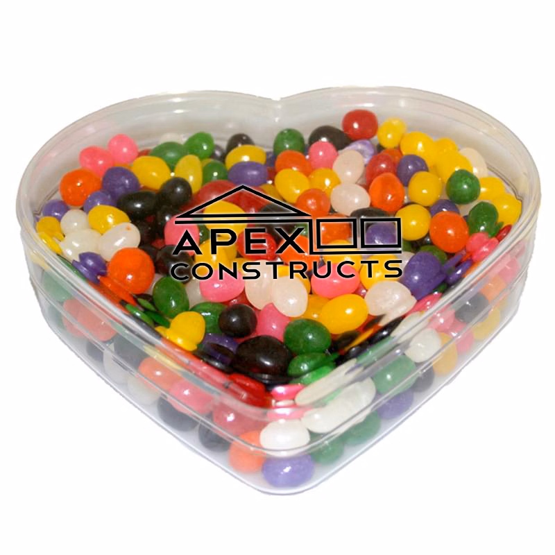 Heart Show Piece with Jelly Beans, Red Hots